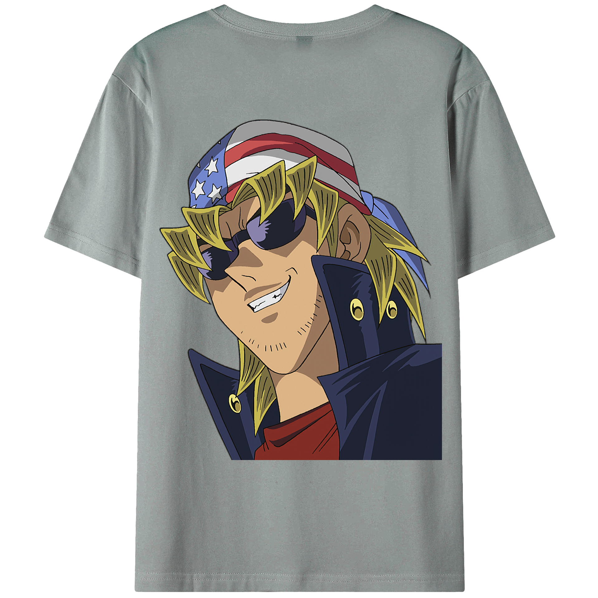 （画像用） 遊☆戯☆王 Yu-Gi-Oh! 綿100％ メンズ半袖Tシャツ（バックプリント） 通気性